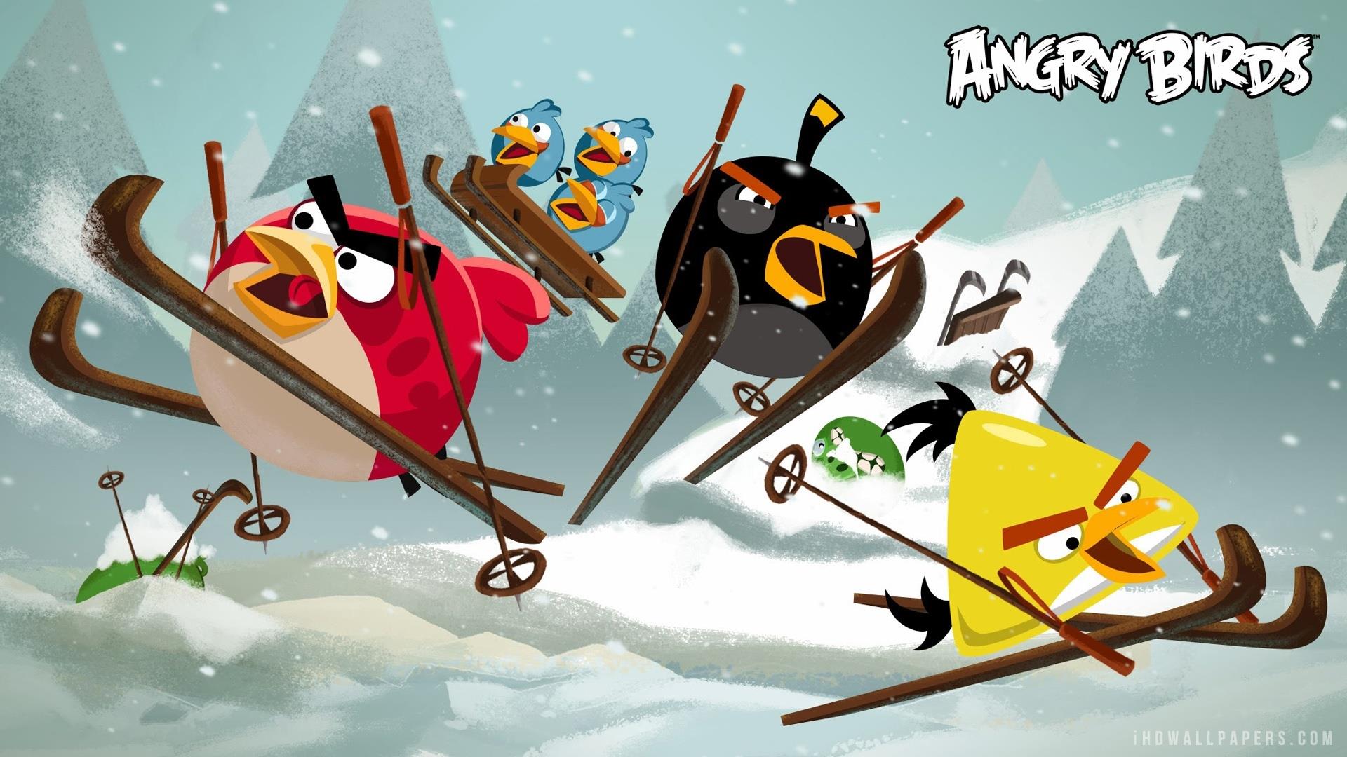 Зимние енгри берц Angry Birds